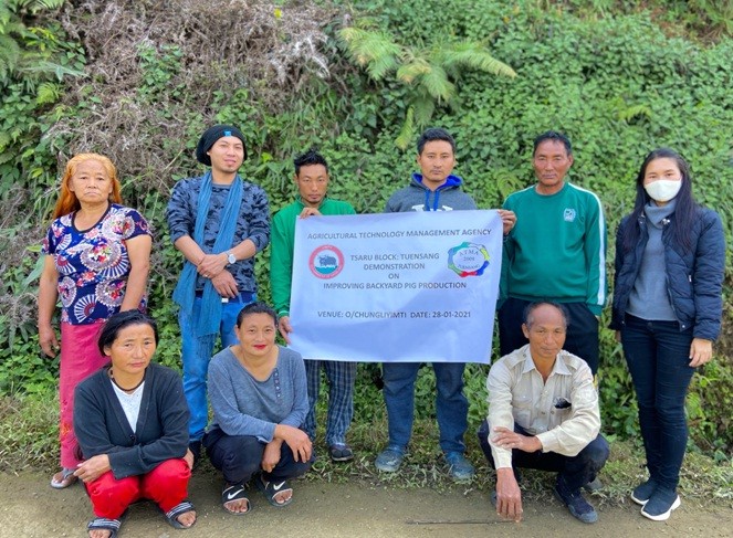 Farmer participants with ATMA functionaries during the demonstrations conducted in Old Chungliyimti village on January 28. (Photo Courtesy: ATMA Tuensang) 
